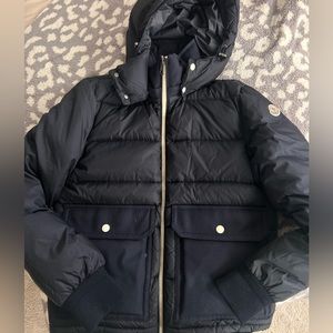 Mens navy Moncler coat